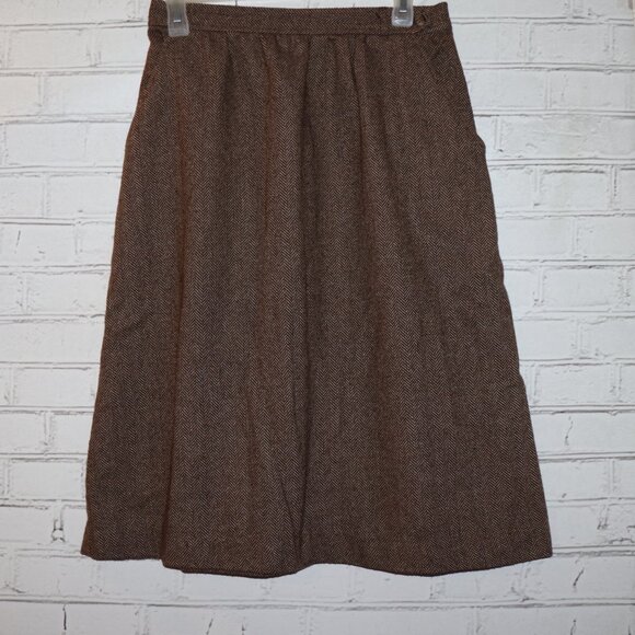 🤎 VINTAGE BROWN JCPENNEY’S SKIRT 🤎 - Picture 1 of 8